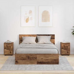 Szafki nocne z szufladą 2 pcs Stare drewno 30,5 x 30 x 43 cm