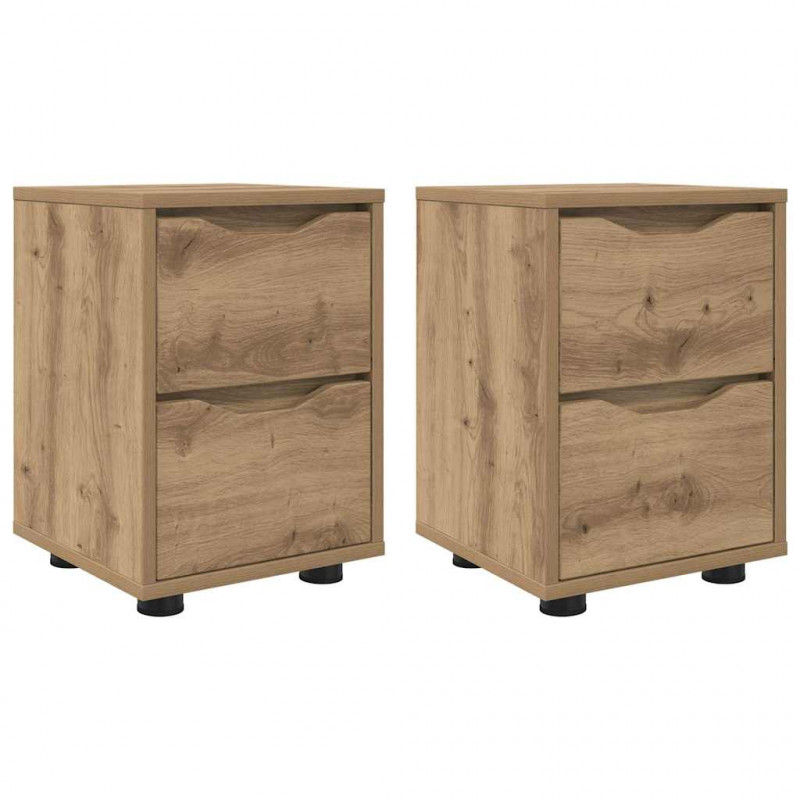 Szafki nocne 2 pcs Dąb rzemieślniczy 30,5 x 30 x 43 cm
