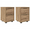 Szafki nocne 2 pcs Dąb rzemieślniczy 30,5 x 30 x 43 cm