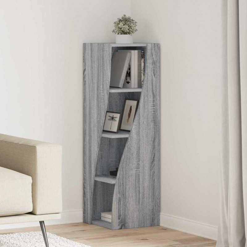 Szafka narożna Szary Sonoma 32x32x102cm Materiał drewnopochodny