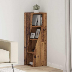 Szafka narożna Stare drewno 32x32x102cm Materiał drewnopochodny