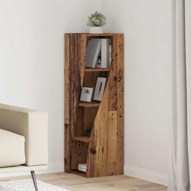 Szafka narożna Stare drewno 32x32x102cm Materiał drewnopochodny