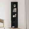 Szafka narożna Czarny 27,5x27x140cm Materiał drewnopochodny