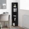 Szafka narożna Czarny 27,5x27x140cm Materiał drewnopochodny