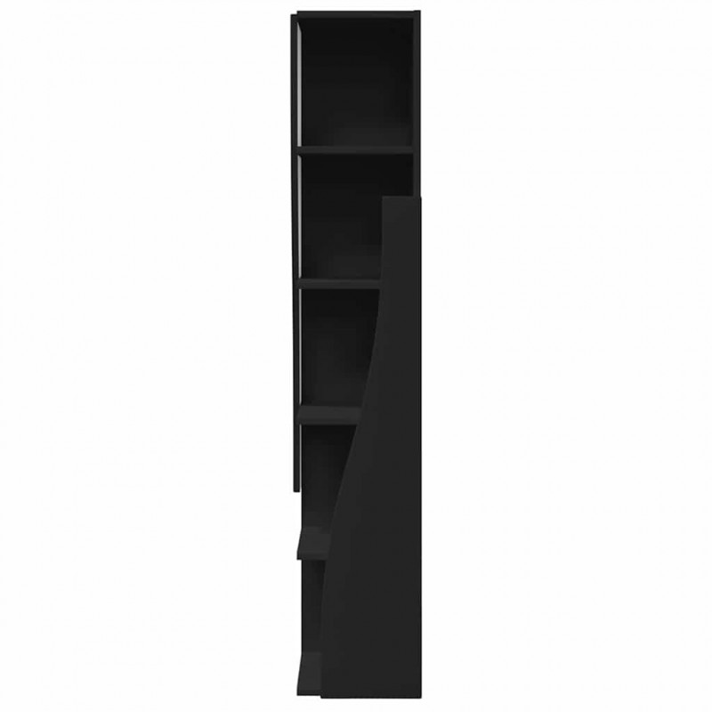 Szafka narożna Czarny 27,5x27x140cm Materiał drewnopochodny