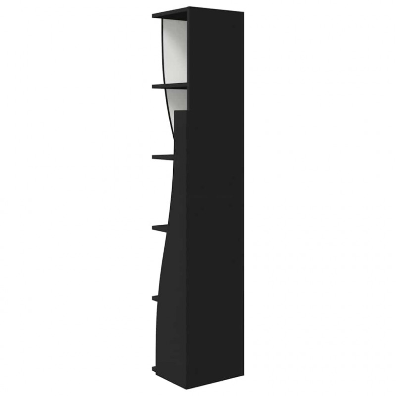 Szafka narożna Czarny 27,5x27x140cm Materiał drewnopochodny
