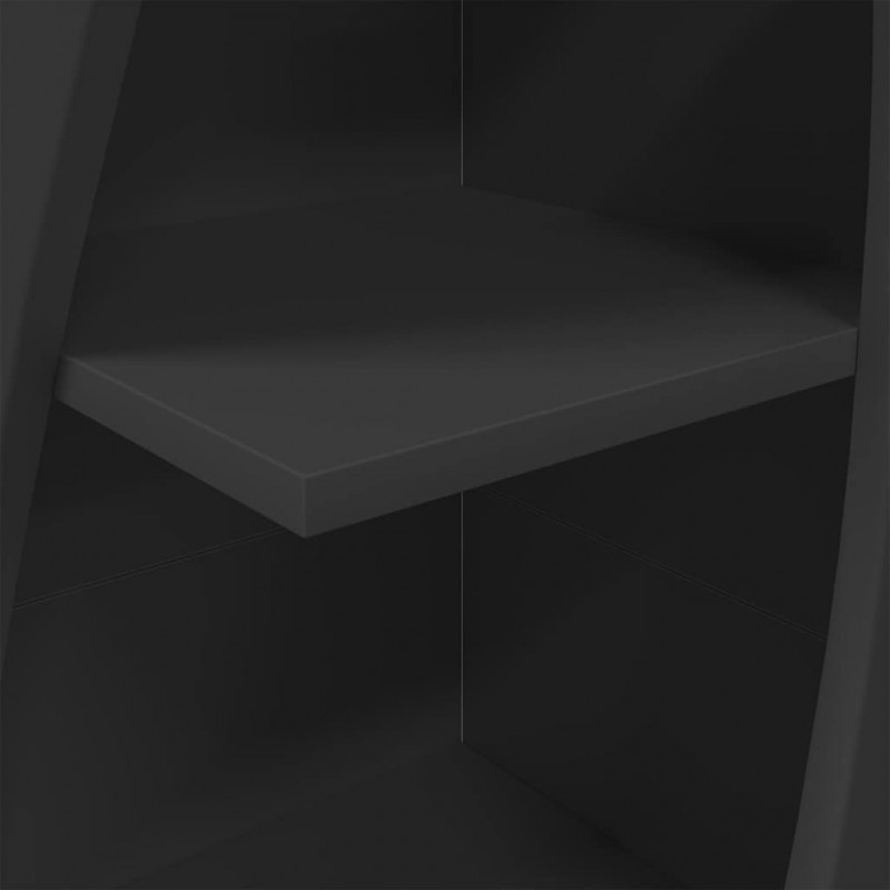 Szafka narożna Czarny 32x32x140cm Materiał drewnopochodny