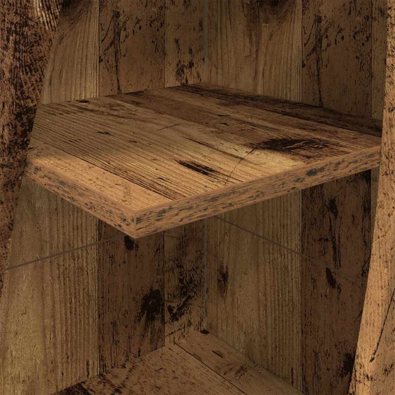 Szafka narożna Stare drewno 32x32x140cm Materiał drewnopochodny