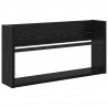 Regał na gazety z półką 2 pcs Czarny Dąb 60 x 12 x 30 cm