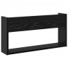 Regał na gazety z półką 2 pcs Czarny Dąb 60 x 12 x 30 cm