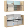 Regał na gazety z półką 2 pcs Dąb Sonoma 60 x 12 x 30 cm