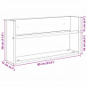 Regał na gazety z półką 2 pcs Dąb Sonoma 60 x 12 x 30 cm