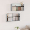 Regał na gazety z półką 2 pcs Szary Sonoma 60 x 12 x 30 cm