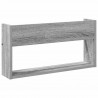 Regał na gazety z półką 2 pcs Szary Sonoma 60 x 12 x 30 cm