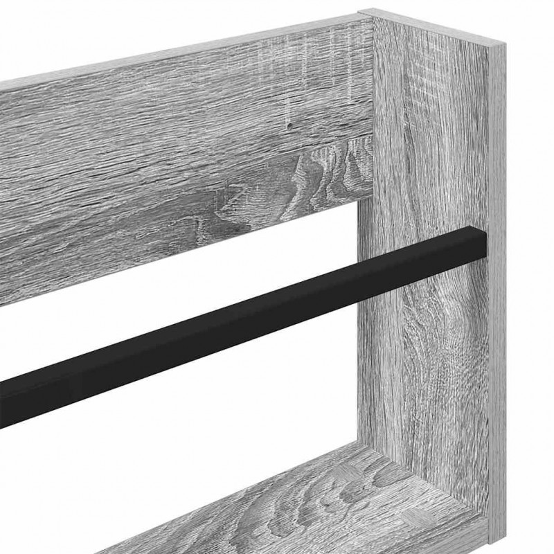 Regał na gazety z półką 2 pcs Szary Sonoma 60 x 12 x 30 cm