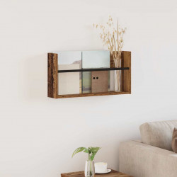 Regał na gazety z półką Stare drewno 60 x 12 x 30 cm