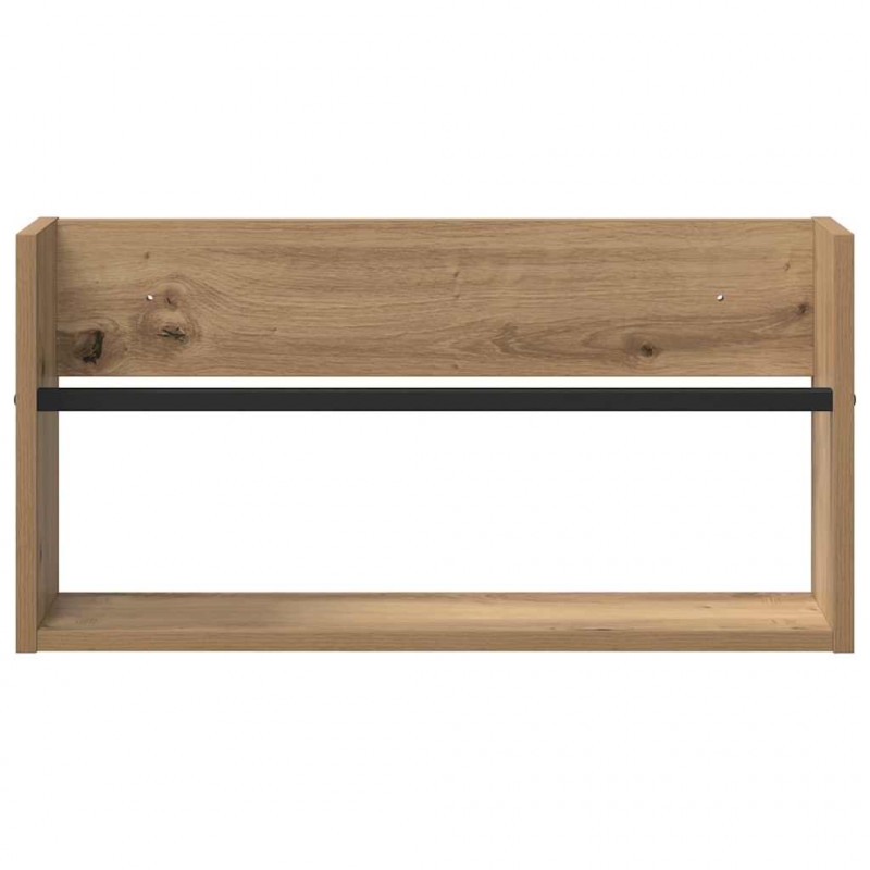 Regał na gazety z półką Dąb rzemieślniczy 60 x 12 x 30 cm