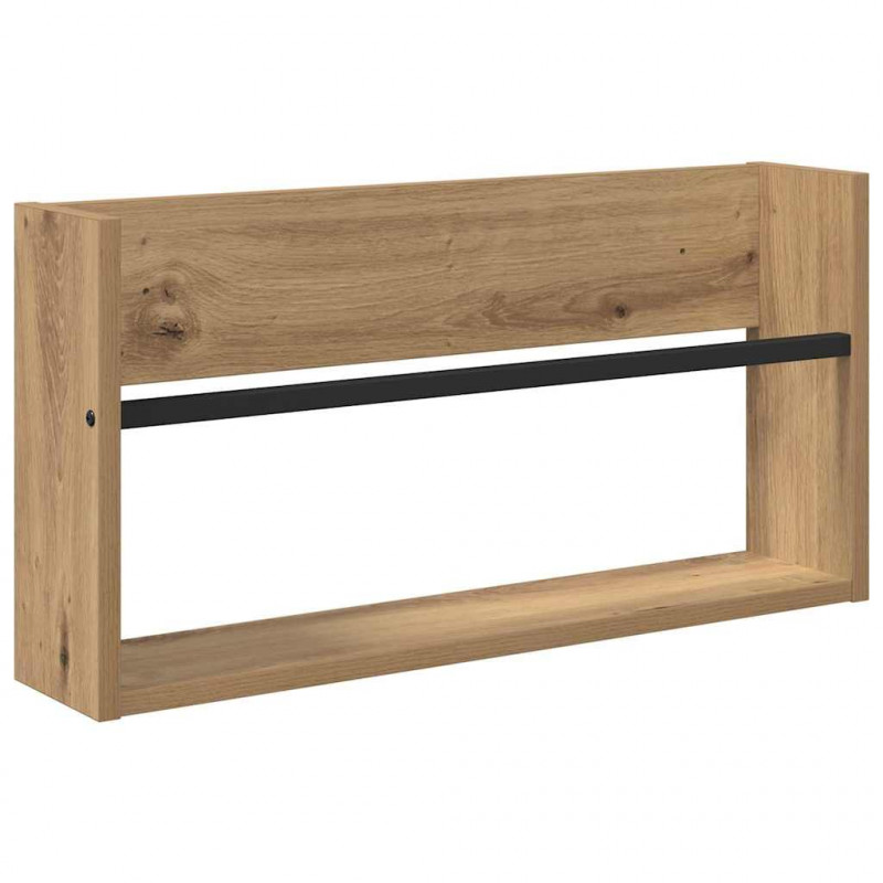 Regał na gazety z półką 2 pcs Dąb rzemieślniczy 60 x 12 x 30 cm