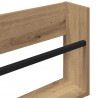 Regał na gazety z półką 2 pcs Dąb rzemieślniczy 60 x 12 x 30 cm