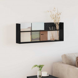 Regał na gazety z półką Czarny Dąb 80 x 12 x 30 cm