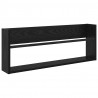 Regał na gazety z półką 2 pcs Czarny Dąb 80 x 12 x 30 cm