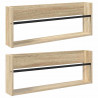 Regał na gazety z półką 2 pcs Dąb Sonoma 80 x 12 x 30 cm