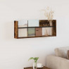 Regał na gazety z półką Dąb wędzony 80 x 12 x 30 cm