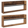 Regał na gazety z półką 2 pcs Stare drewno 80 x 12 x 30 cm