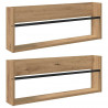 Regał na gazety z półką 2 pcs Dąb rzemieślniczy 80 x 12 x 30 cm