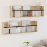 Regał na gazety z półką 2 pcs Dąb Sonoma 100 x 12 x 30 cm