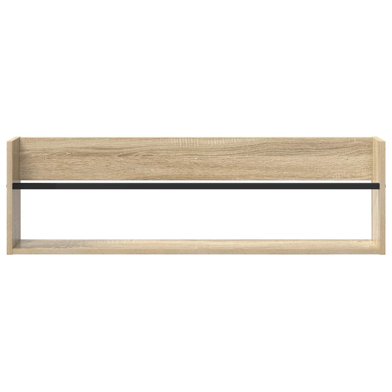 Regał na gazety z półką 2 pcs Dąb Sonoma 100 x 12 x 30 cm
