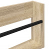 Regał na gazety z półką 2 pcs Dąb Sonoma 100 x 12 x 30 cm