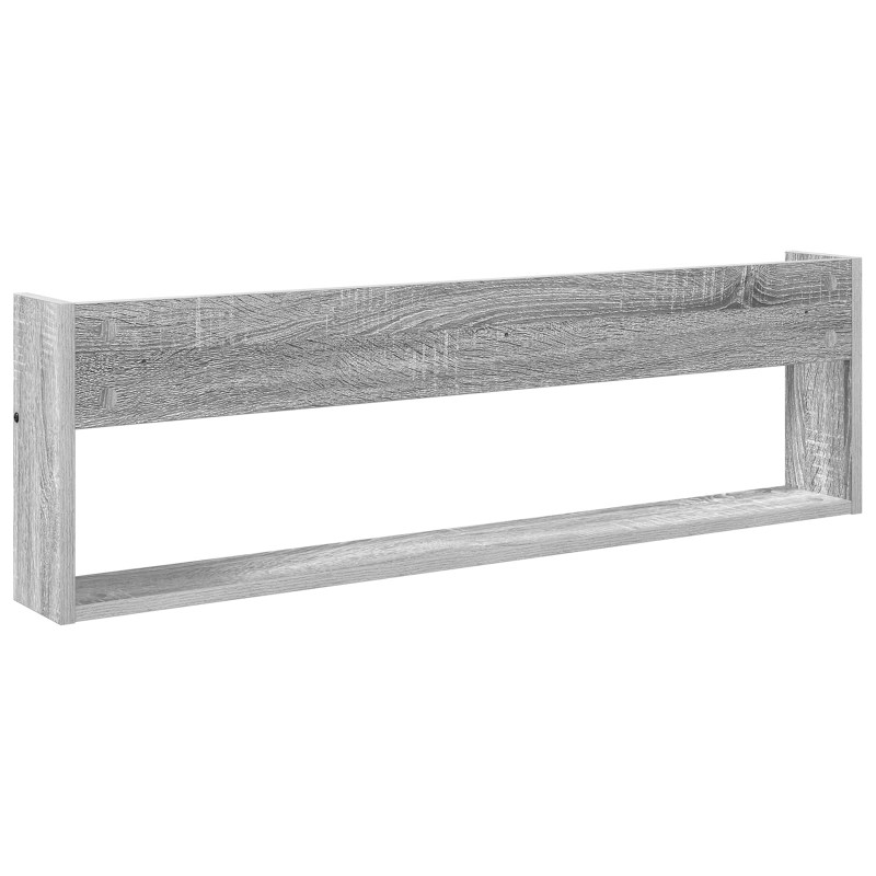 Regał na gazety z półką 2 pcs Szary Sonoma 100 x 12 x 30 cm