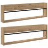 Regał na gazety 2 pcs Dąb rzemieślniczy 100 x 12 x 30 cm