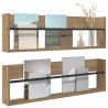 Regał na gazety 2 pcs Dąb rzemieślniczy 100 x 12 x 30 cm