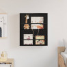 Regał na gazety z półką Czarny Dąb 60 x 12 x 70 cm