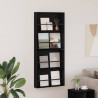 Regał na gazety z półką 2 pcs Czarny Dąb 60 x 12 x 70 cm