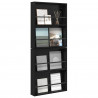 Regał na gazety z półką 2 pcs Czarny Dąb 60 x 12 x 70 cm
