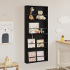 Regał na gazety z półką 2 pcs Czarny Dąb 60 x 12 x 70 cm