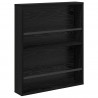 Regał na gazety z półką 2 pcs Czarny Dąb 60 x 12 x 70 cm