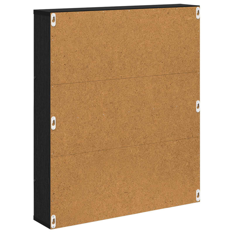 Regał na gazety z półką 2 pcs Czarny Dąb 60 x 12 x 70 cm