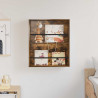 Regał na gazety z półką Dąb wędzony 60 x 12 x 70 cm