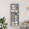 Regał na gazety z półką 2 pcs Szary Sonoma 60 x 12 x 70 cm