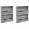 Regał na gazety z półką 2 pcs Szary Sonoma 60 x 12 x 70 cm