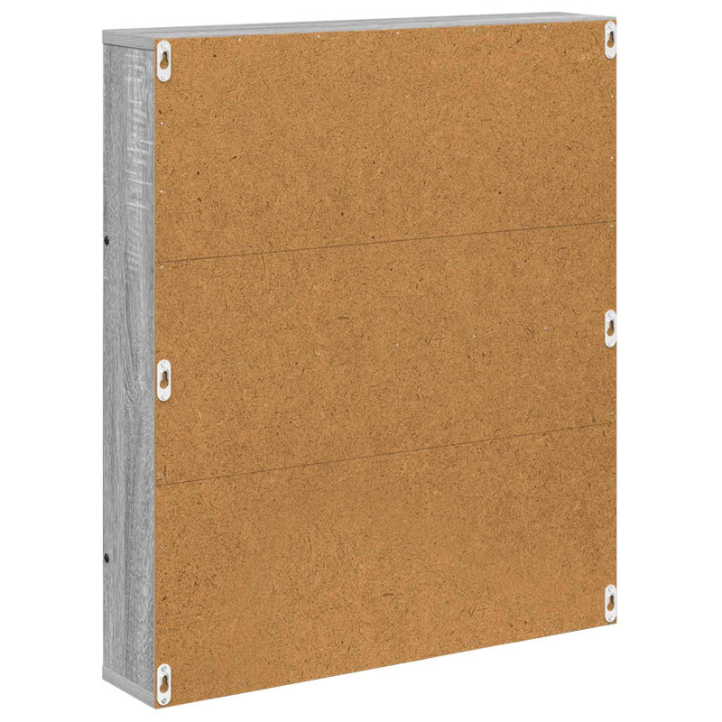 Regał na gazety z półką 2 pcs Szary Sonoma 60 x 12 x 70 cm