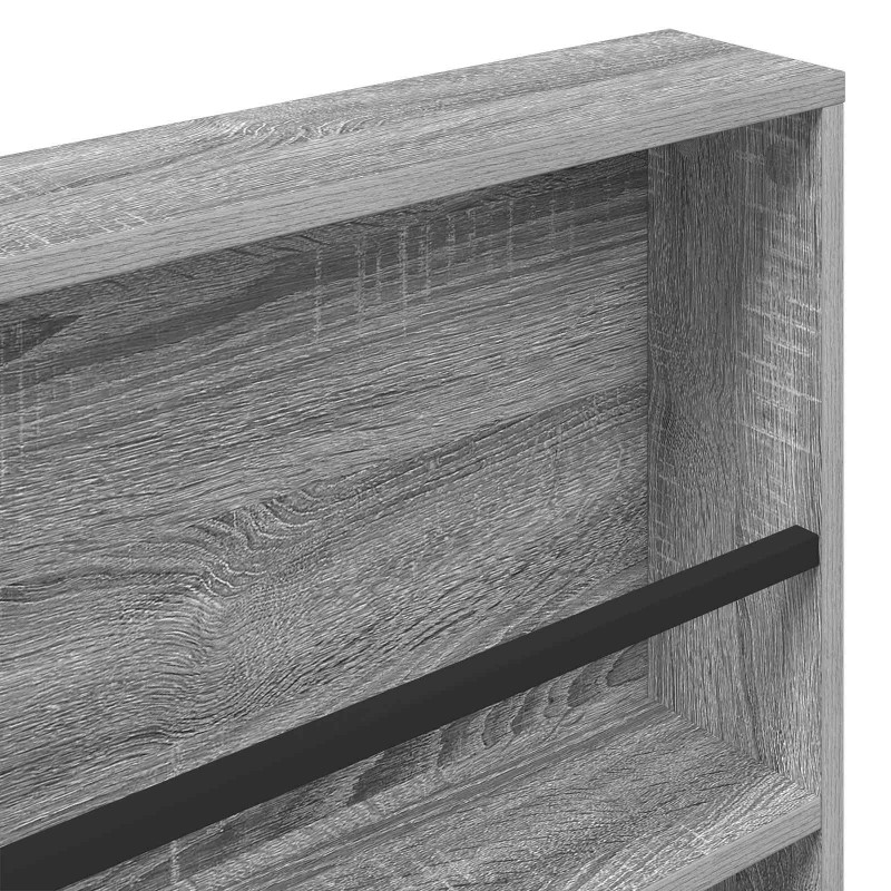 Regał na gazety z półką 2 pcs Szary Sonoma 60 x 12 x 70 cm