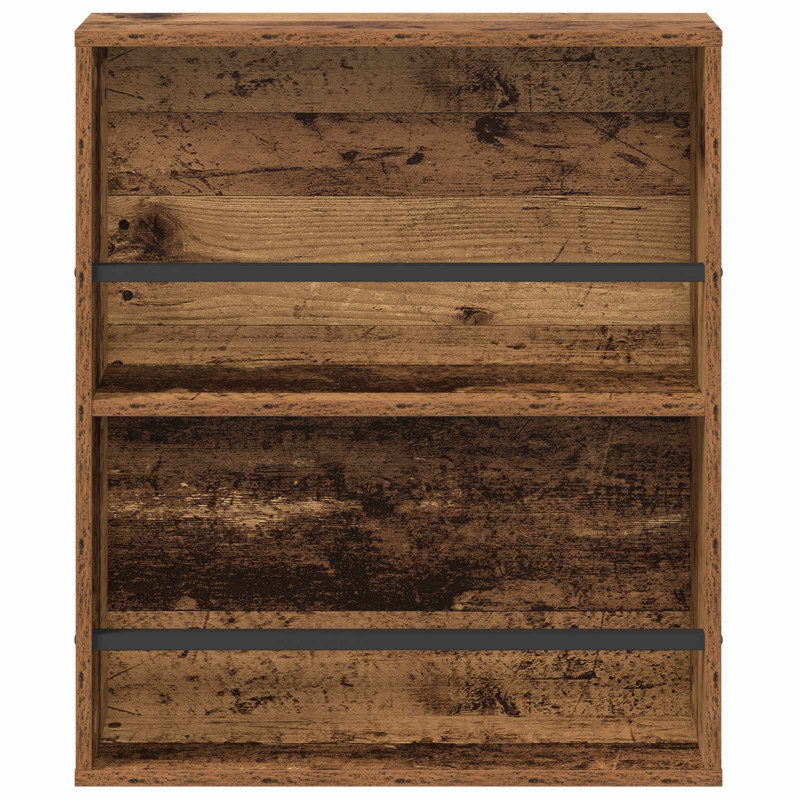 Regał na gazety z półką 2 pcs Stare drewno 60 x 12 x 70 cm