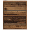 Regał na gazety z półką 2 pcs Stare drewno 60 x 12 x 70 cm