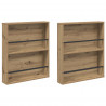 Regał na gazety z półką 2 pcs Dąb rzemieślniczy 60 x 12 x 70 cm