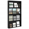 Regał na gazety z półką 2 pcs Czarny Dąb 80 x 12 x 70 cm